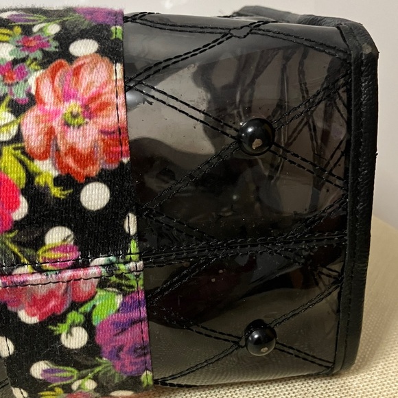 Large Betsey Johnson Clear Tote Bag Black/Multi - Picture 8 of 13